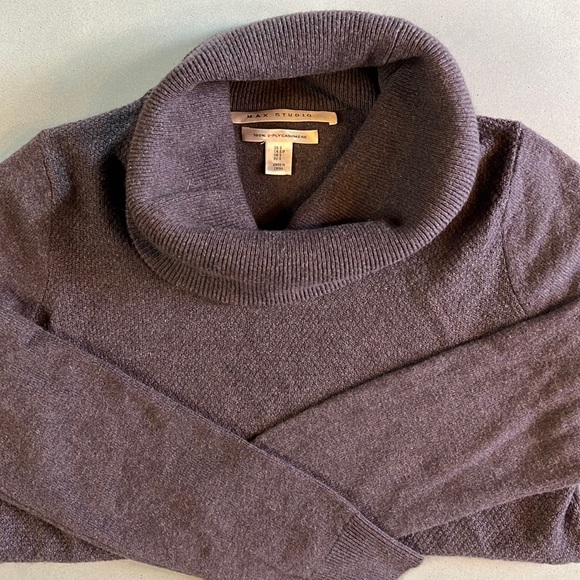 Purple long cashmere cowl sweater (s) - Picture 1 of 11